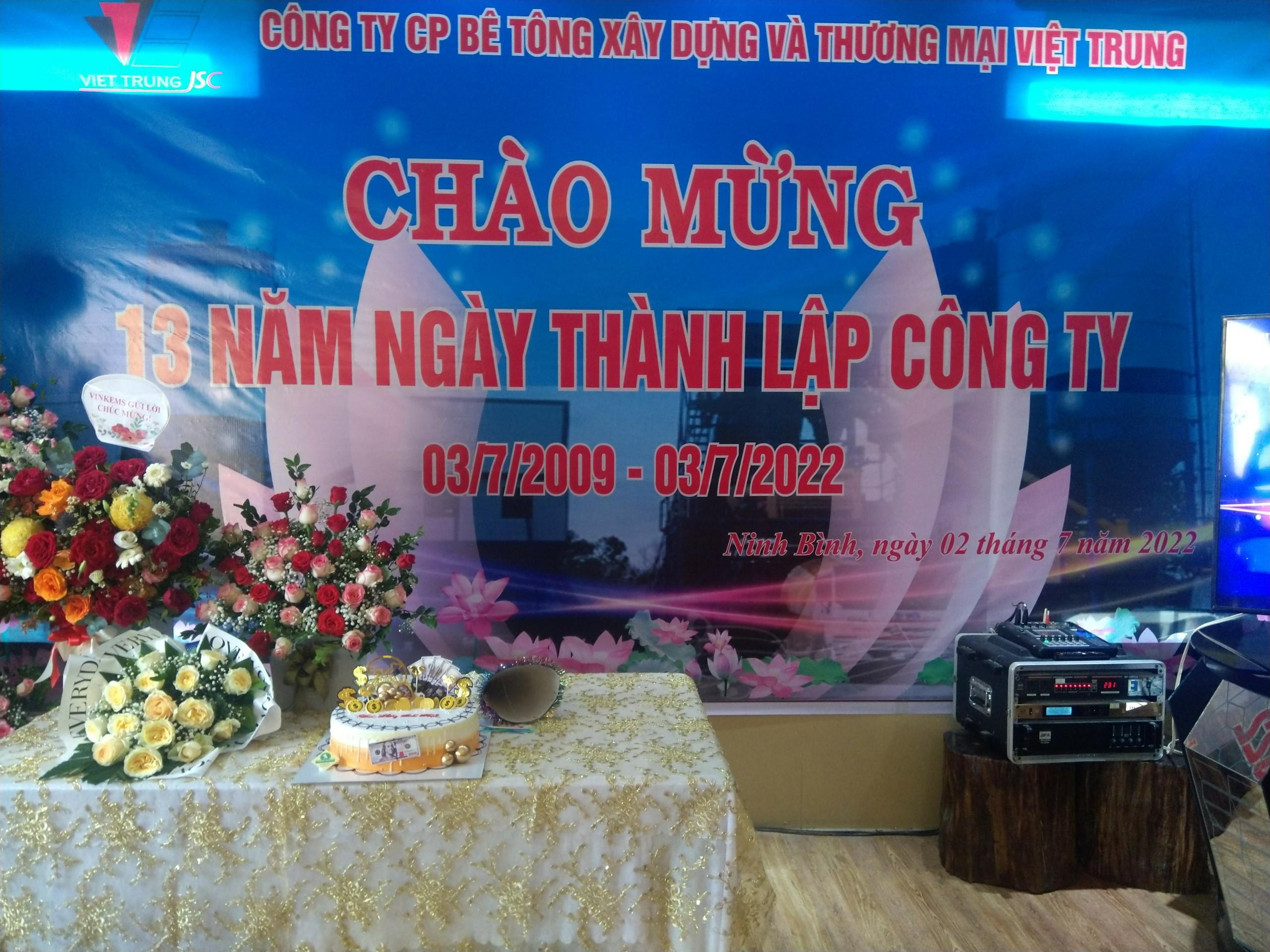 Một số hình ảnh kỷ niệm 13 năm ngày thành lập Công ty (03/07/2009 – 03/07/2022)